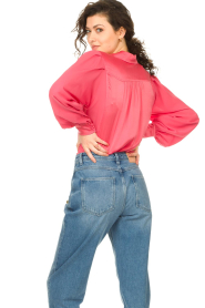Dante 6 | Zijde blouse met pofmouwen Quilla | roze   | Afbeelding 8