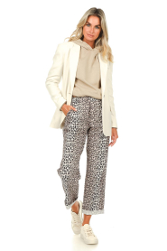 Notes Du Nord :  Straight fit pants with animal print Dassy | animal print - img6