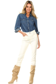 Dante 6 :  Denim blouse with puff sleeves Percey | blue - img3