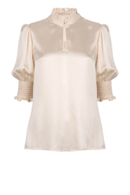 Dante 6 |  Silk top with puff sleeves Allisto | natural