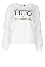 Liu Jo Easywear |  Sweater with logo Seva | white  | Picture 1