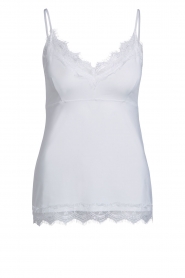 Mouwloze top met kant Chenna | wit