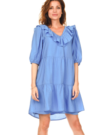 Dante 6 :  Dress with ruffles details Isabeau | blue - img5