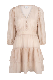 Dante 6 |  Jacquard dress with ruffles Lorraine | beige  | Picture 1