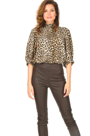 Lolly's Laundry |  Top with animal print Bobby | brown  | Picture 2
