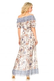 Kocca | Maxi-jurk met bloemenprint Jura | blauw   | Afbeelding 7