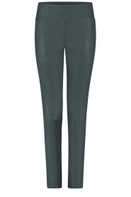 Ibana |  Stretch leather pants Colette | blue  | Picture 1