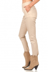 Ibana |  Stretch leather pants Colette | oyster  | Picture 6