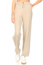 Knit-ted |  Knitted pants Noor | beige  | Picture 4