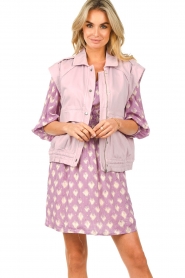 ba&sh |  Denim waistcoat Huben | purple  | Picture 7