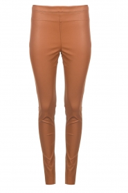 Knit-ted | Faux leather legging Amber | cognac