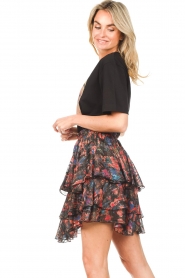 Silvian Heach |  Pleated skirt with print Jaroz | black  | Picture 4
