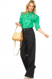 Silvian Heach |  Blouse with ruffle details Genger | green  | Picture 3