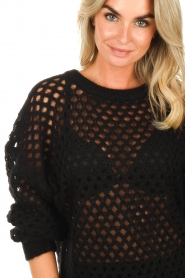 Twinset |  Knitted mesh sweater Nora | black   | Picture 8