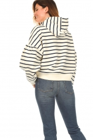 Twinset |  Striped hoodie with logo print Jenna | natural  | Picture 7