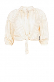  Transparant gestreepte blouse Glalie | naturel  