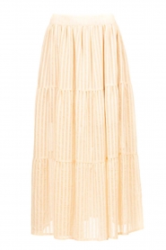 Silvian Heach |  Striped maxi skirt Gyrados | cream  | Picture 1