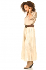 Silvian Heach |  Striped maxi skirt Gyrados | cream  | Picture 5
