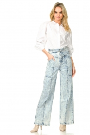 Magali Pascal |  High waist jeans Jagger | blue  | Picture 2