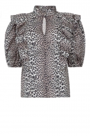 Notes Du Nord |  Ruffle top with animal print Blakely | animal print  | Picture 1