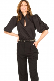 Notes Du Nord |  Top with puffed sleeves Brianna | black  | Picture 4