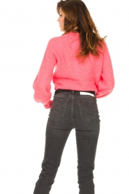 Notes Du Nord |  Soft knitted sweater with puff sleeves Babette | pink  | Picture 7