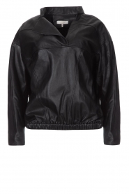 Notes Du Nord |  Lambskin top with elastic Taz | black  | Picture 1