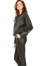 Notes Du Nord |  Lambskin top with elastic Taz | black  | Picture 6