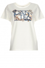 T-shirt met logoprint Orchid | wit