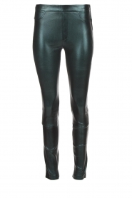 Metallic leren legging Tyson | groen