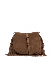 Gianni Chiarini |  Suede shoulder bag Helena | camel  | Picture 6