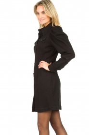 Silvian Heach |  Denim dress with puff sleeves Filner | black  | Picture 6