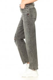 Tomorrow Denim |  Straight fit jeans with ripped detail L30 Ewa | grey  | Picture 6