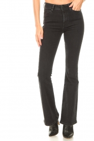 Tomorrow Denim | High waist flared jeans L32 Albert | zwart   | Afbeelding 4