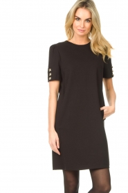 Twinset |  Dress with golden details Marin | black  | Picture 5