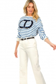Twinset |  Striped sweater Marine | blue  | Picture 5