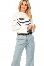 Twinset :  Striped sweater Bibi | natural - img4