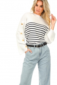 Twinset :  Striped sweater Bibi | natural - img2