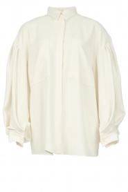 IRO |  Oversized blouse with puff sleeves | ecru  | Picture 1