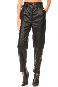 Twinset | Faux leather broek Verona | zwart   | Afbeelding 5