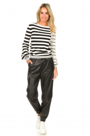 Twinset |  Sweater with striped print Jina | black  | Picture 3