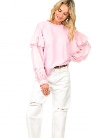 Twinset |  Sweater with puffed sleeves Joy | pink  | Picture 2