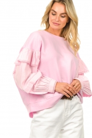 Twinset |  Sweater with puffed sleeves Joy | pink  | Picture 7