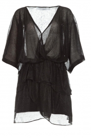 Jurk met glitterdetails Wide | zwart