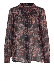 Second Female |  Blouse with floral print Miao | black | Picture 1