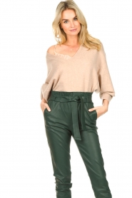 IRO |  Sweater with v-neck Miami | taupe  | Picture 5