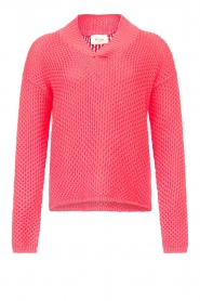 Be Pure |  Knitted V-neck sweater Mel | red