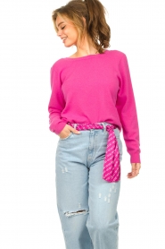 Be Pure |  Sweater with V-shaped back August | pink  | Picture 5