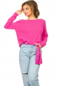 Be Pure |  Sweater with V-shaped back August | pink  | Picture 6