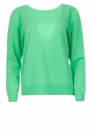 Be Pure |  Sweater with V-shaped back August | green